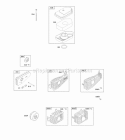 Air Cleaner Exhaust System Diagram and Parts List for 10T602-0125-H1  Briggs and Stratton Engine